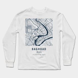 baghdad simple map Long Sleeve T-Shirt